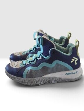 RIP-IT Women's Indoor Court Shoes Blue Aqua White Size 7.5 Athletic Sneakers